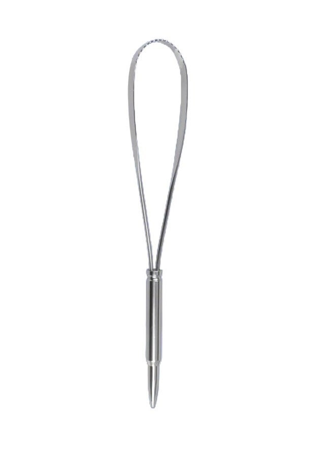 AARAM hygenic Grade Stainless Steel Tongue Scraper - Professional Tongue Cleaner for Adults & Kids - Ergonomic Non-Slip Handle with Travel Case - Eliminates Bad Breath & Improves Oral Hygiene Steel Colour - Image 1